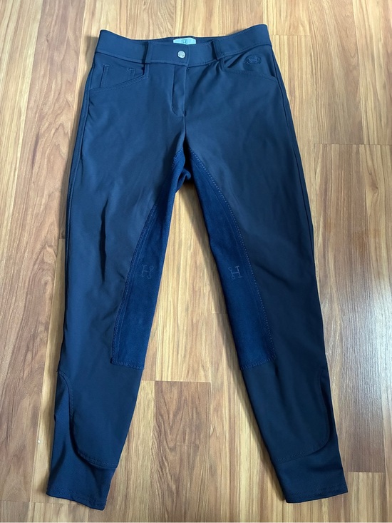 Smartpak Pants - SmartPak Hadley Mid-Rise Knee Patch Breeches - Navy Blue, Size 28 R